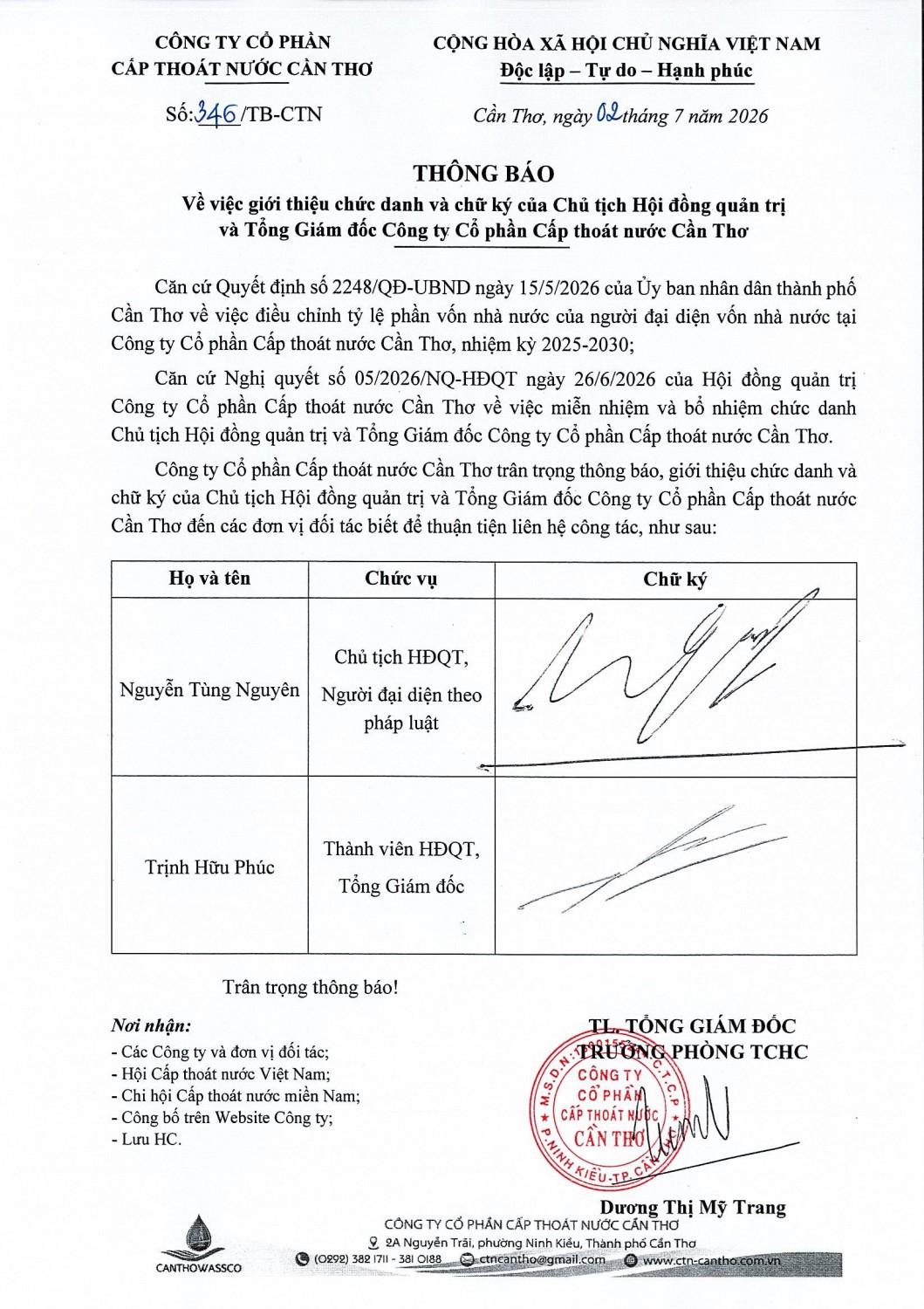Gioi thieu chu ky CT HDQT va TGD CTN CT